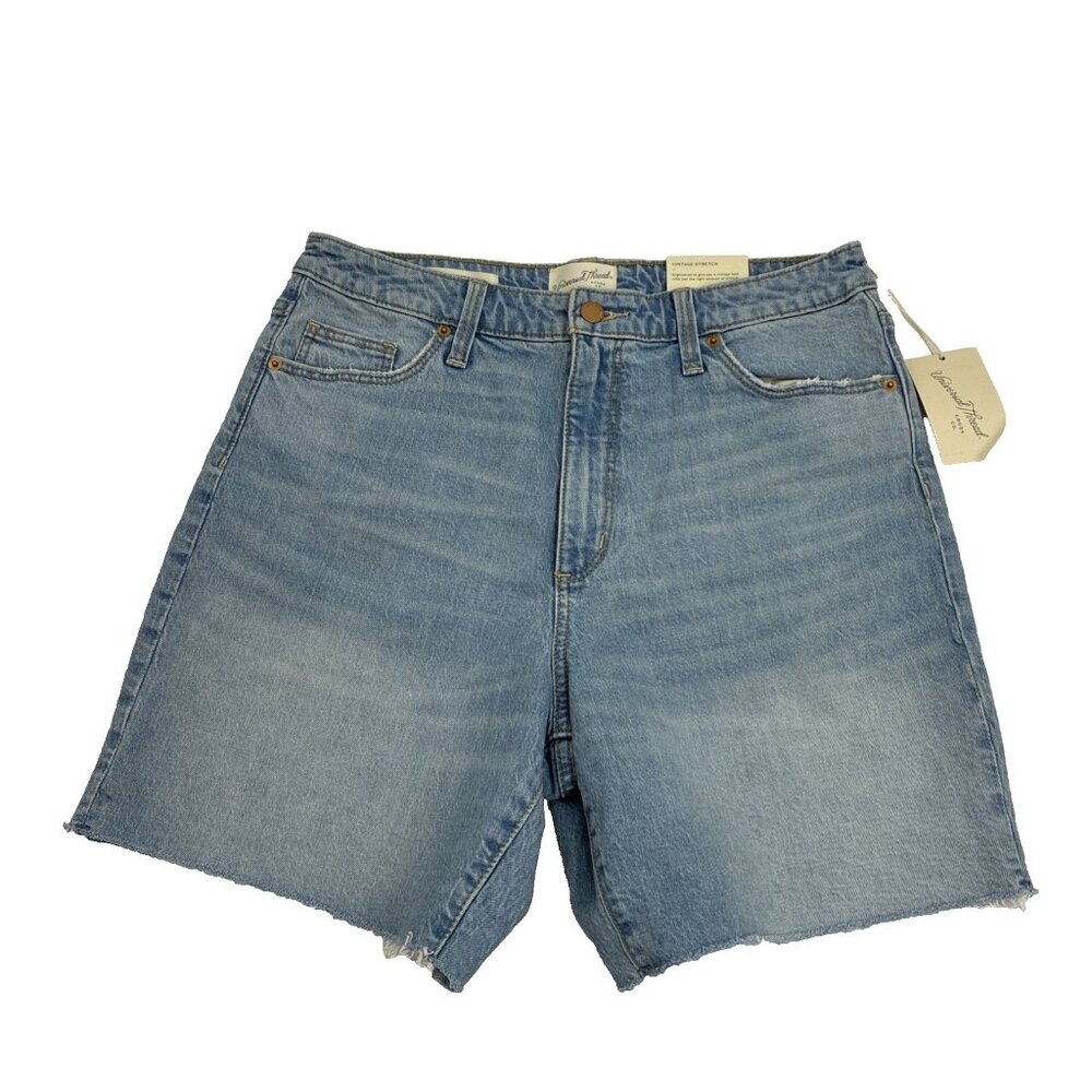 Universal Thread Womens Size 10 Vintage Stretch Bermuda Jean Shorts Denim Cutoff